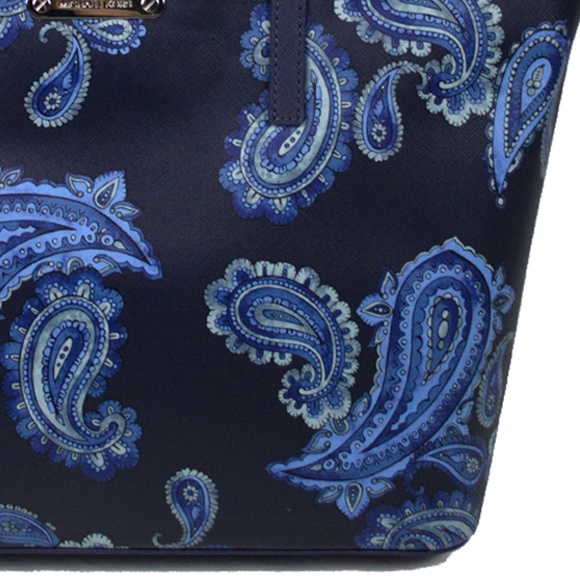 Michael Kors Emry Admiral Blue Paisley Bag - Picture 3 of 9